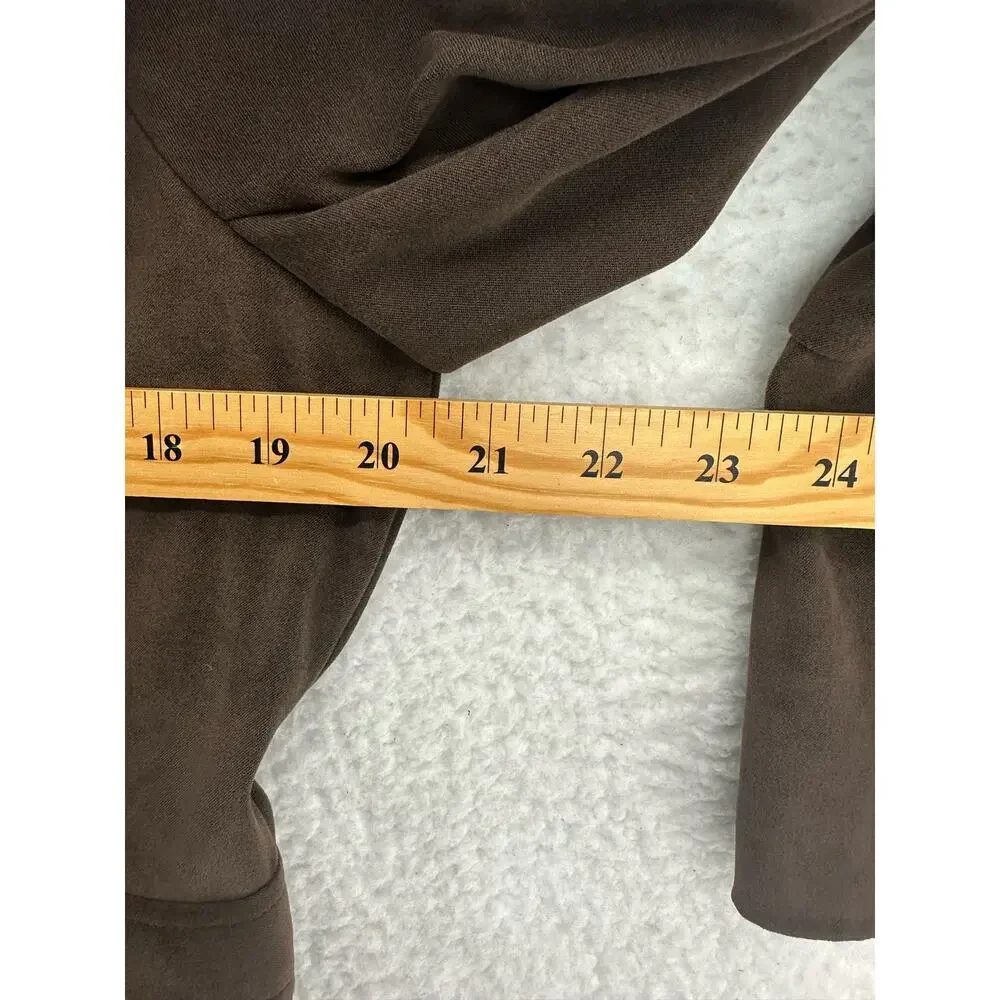 Norton Studio Petite Size 12P Faux Suede Jacket, Brown, Preowned - Picture 7 of 9